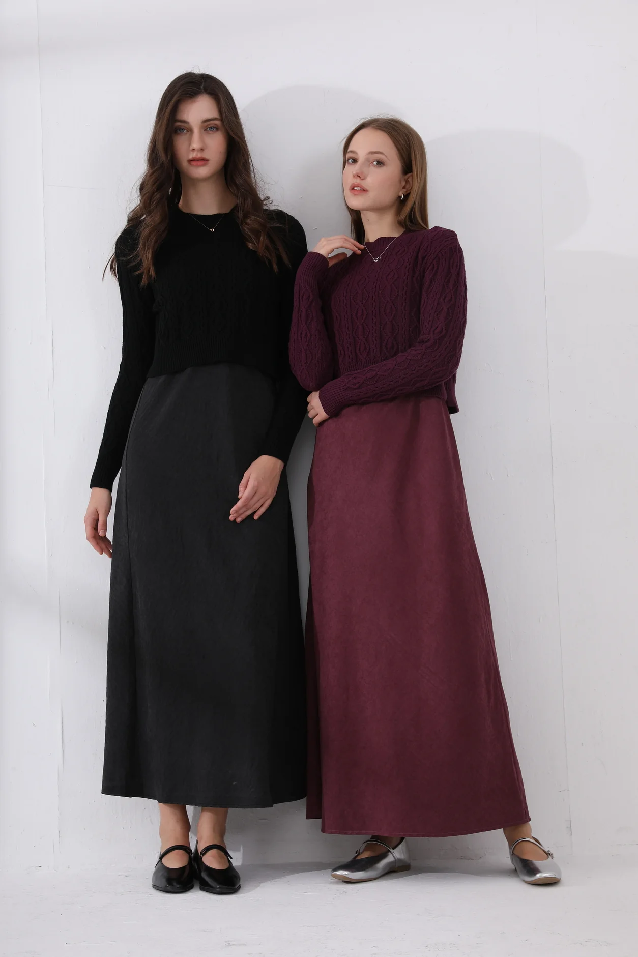Cableknit Top & Cupro Jumper - Image 3