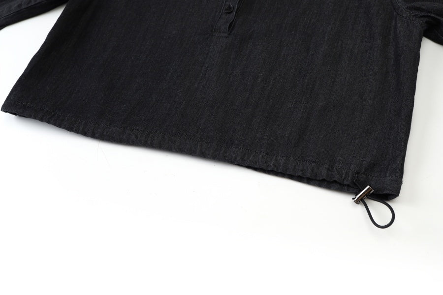 Dark Blue Denim Jumper Shirt Set - Image 11
