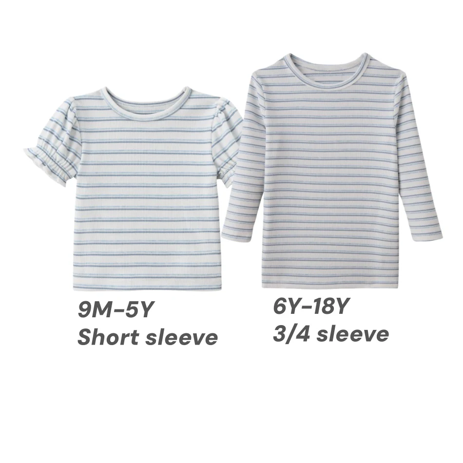 Girls Tee - Pinstripe Denim Collection - Image 2