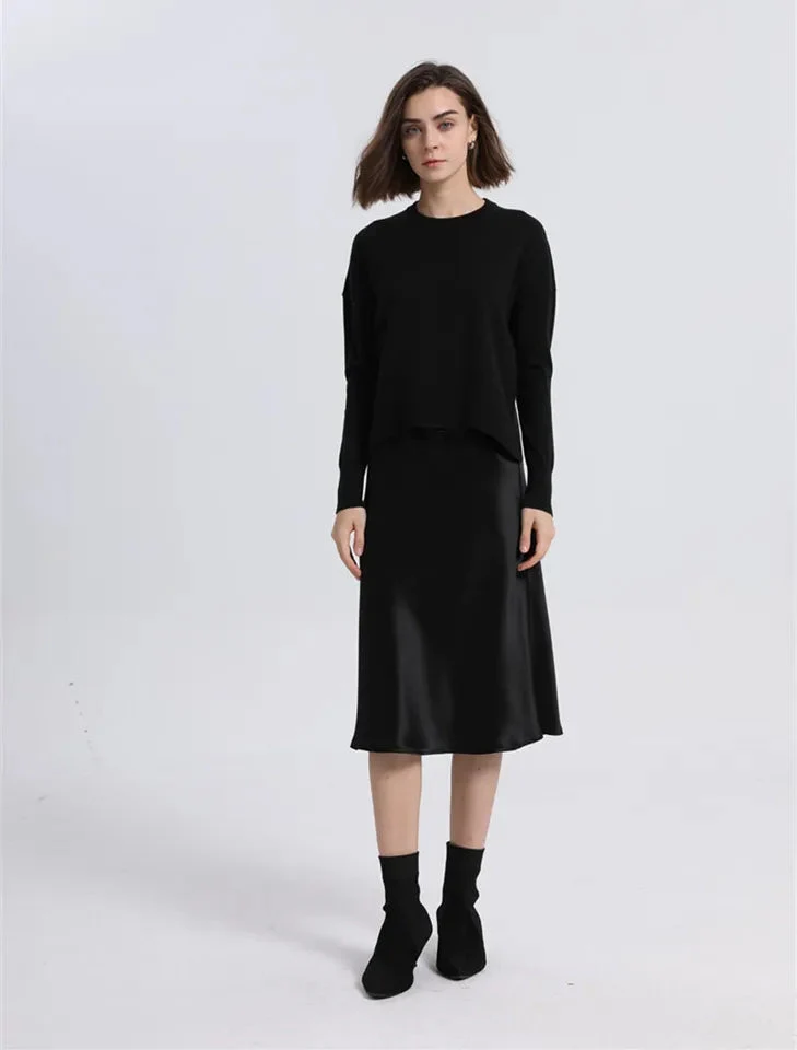 Olive Satin Knit 2pc - Image 4