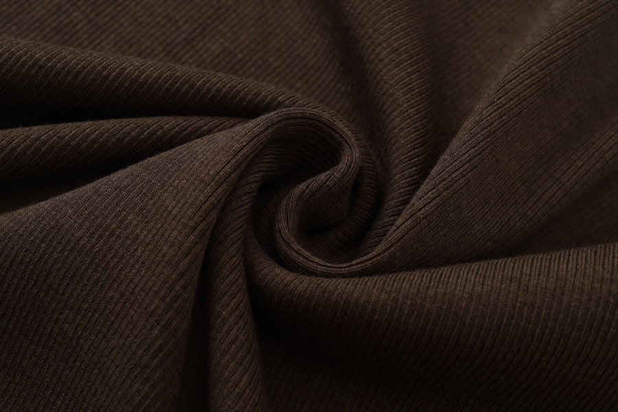 Ribbed Button Maxi Brown - Image 8