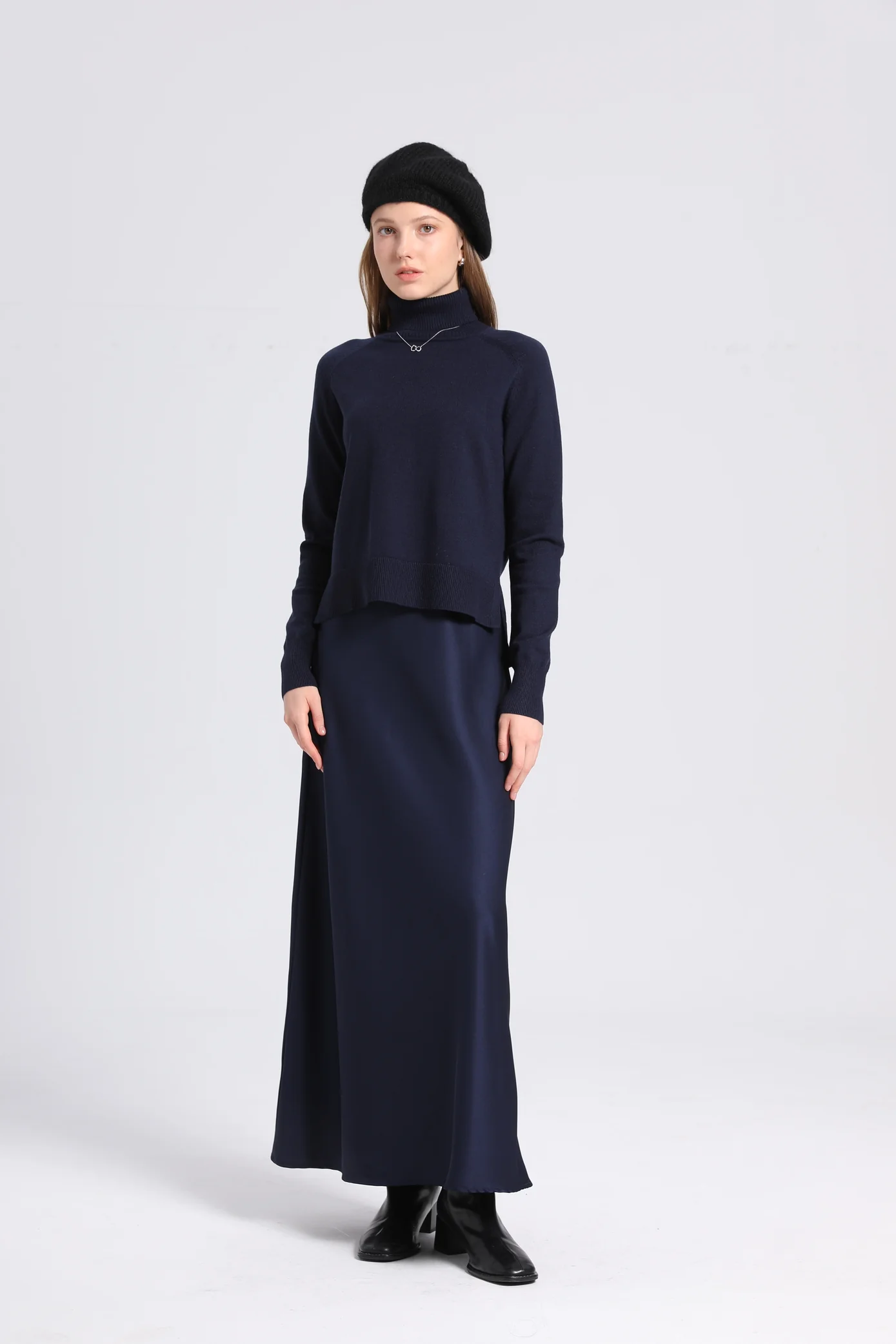 Satin Skirt x Knit Top - Image 6