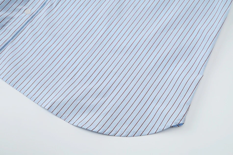 The Riviera Stripe Dress- POWDER BLUE - Image 5