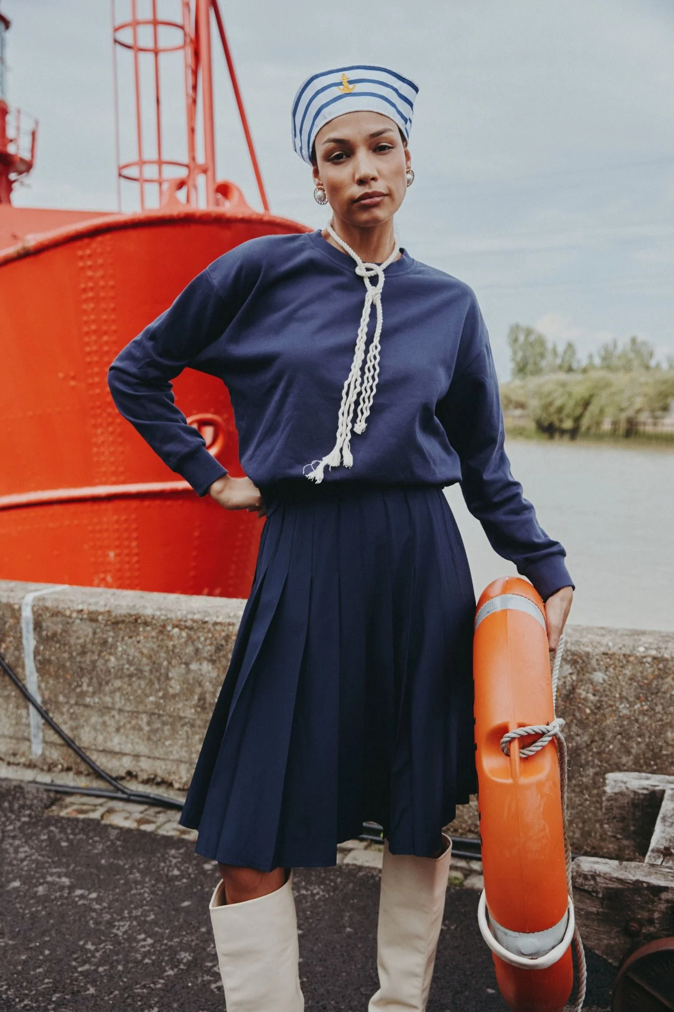 The Sweater x Pleat Skirt Set - Image 6