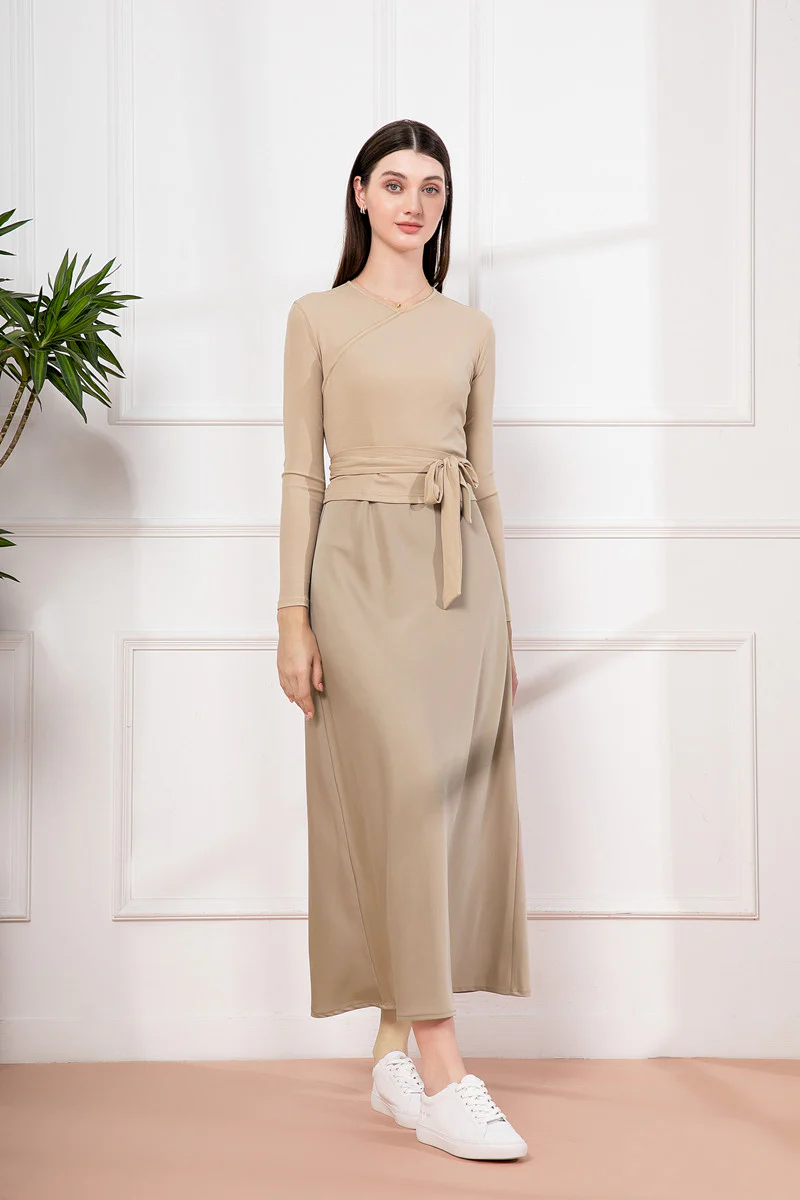 Wrap Top & Satin Dress - Image 3