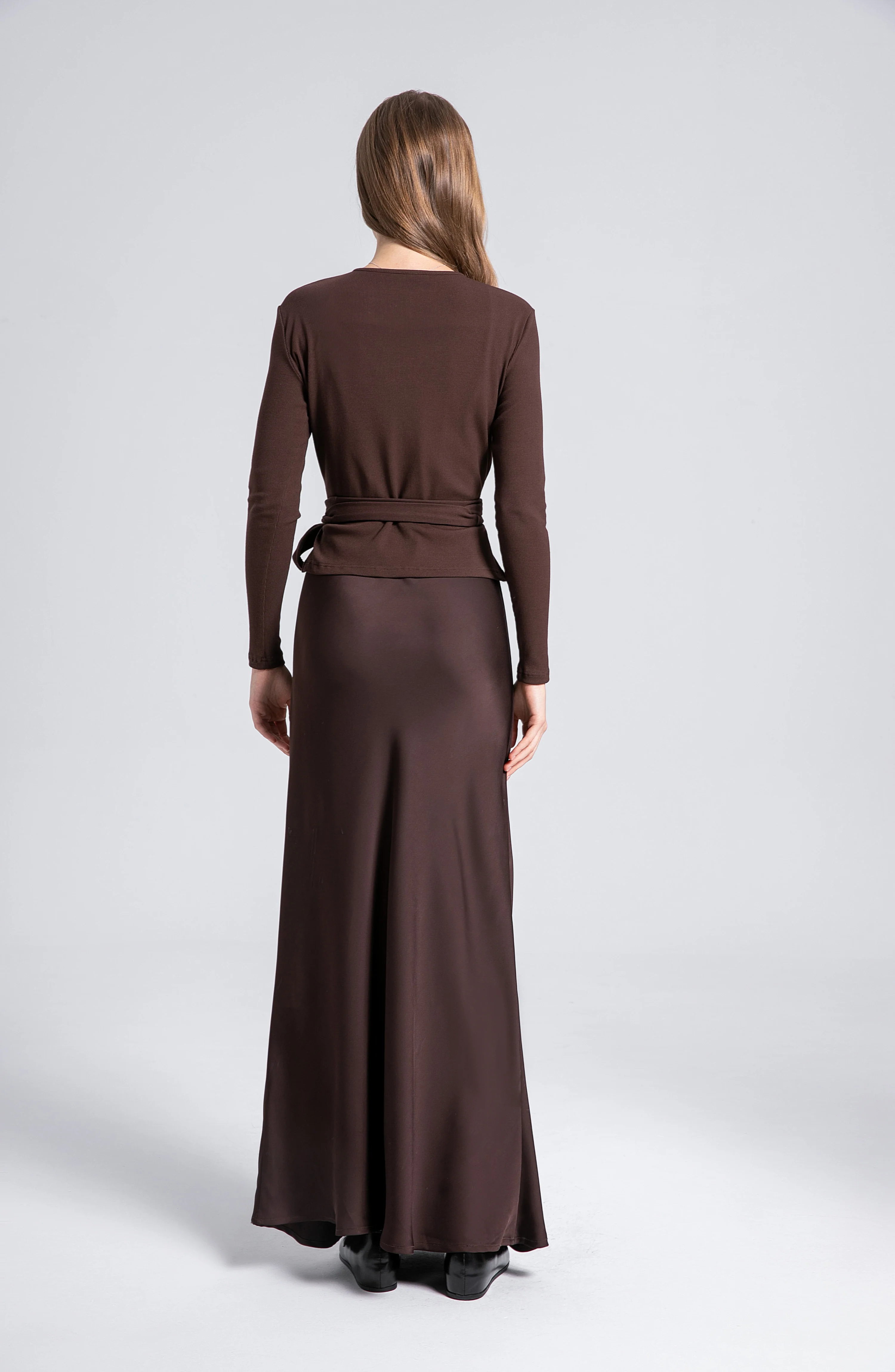 Wrap Top & Satin Dress - Image 4